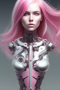 cyborg, pink hair,seven