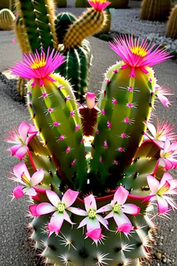 Blossoming cacti