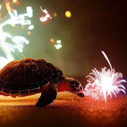 Turtle and Fireworks