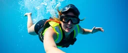 female bay watch traffic cop, diving in the olympics