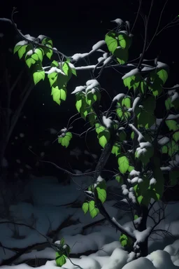 Weinachtsbaum im schnee