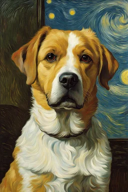 Portrait of a dog by Van Gogh