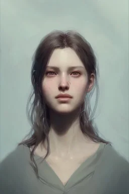 a female portrait, upclose, clear, majestic, flow, illustration, concept art, by Greg Rutkowski, Sung Choi, Mitchell Mohrhauser, Maciej Kuciara, Johnson Ting, WLOP