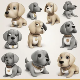 make a realistic business dog that are made of shapes