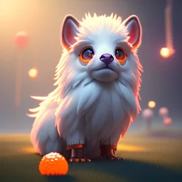 cute fluffy fantasy baby griffin, extremely detailed, 3D animation, symmetrical, centered, lots of light, colourful, octane render, orange