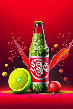 brand campaign for a new drink with orange and chili flavour with Coca Cola colabhigh resolution