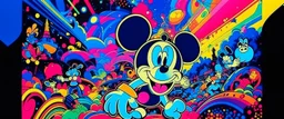 nostalgic Blast from the Past rave party poster cheerfull disney abstract