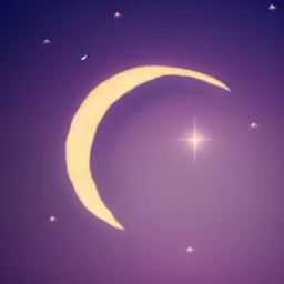 Two large crescent moon with shiny stars, hazy, tilt shift blur, high definition, 8k, beautiful, night, fog, stars, detailed warped, water droplets, bat shape silhouette