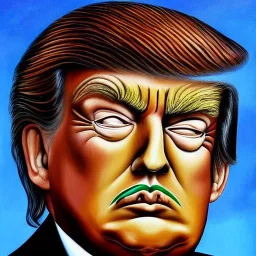 Trump from mexico. Painted by dali