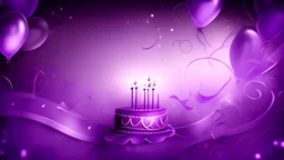 Create a background with a happy birthday theme, dominated by light purple