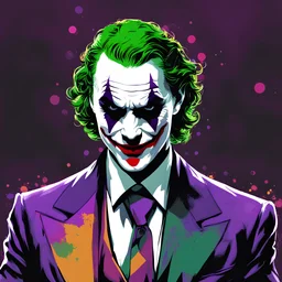 Arte digital de Joker, colores contrastantes