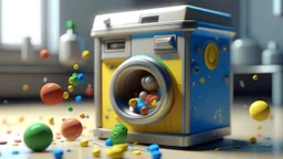 trending on artstation,toys 3d,toy design named Coin spitting washing machine.Dull working by activity in feeding by exchange somthing.free to zoom in,toy design,industrial design,ux design,interior design,product design,game design,octane rendering,unreal engine,Photoshyoot,Shot on 25mm lens,Depth of Field,Tilt Blur,Shutter Speed 1/100t0,F/22,White Balance,32k,Super-Resolution,Pro Photo RGB,Half rear Lighting,Incandtescent,Volumetric,Global Illumination,Screen Space Reflections,Diffraction Grad