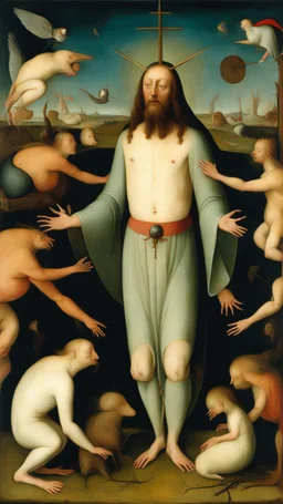 Hieronymus Bosch style , nightmares. Jesus