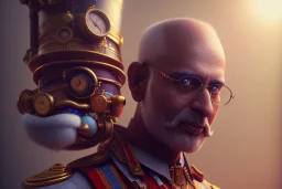 portrait of Atul Bhardwaj bald, steampunk, lego, unreal 5, octane render, cinema4d, dynamic lighting, dramatic lighting, 4k, redshift render, highly detailed, hyper realistic