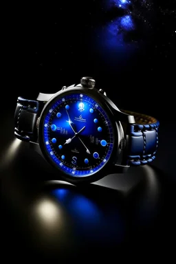 Create a mesmerizing image of a sailing watch illuminated by the moonlight, showcasing its luminescent features. Capture the tranquility of a nighttime sail, with stars in the sky and the watch as a beacon in the dark.