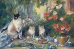 Zwei Katzen (auf der Terrasse) Auguste Renoir