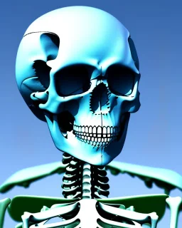 A realistic frozen skeleton