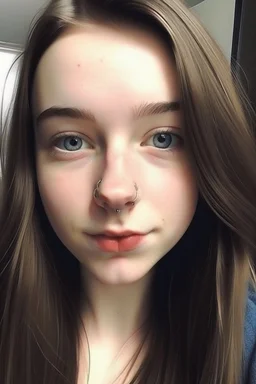 Piękna dziewczyna ma dwa nosy