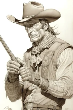 Caricatura de un hombre con sombrero vaq, Gallery