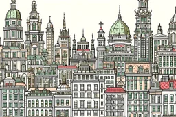 a city of different architectural styles