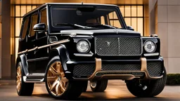 A luxurious (((fusion of a bentley and G-Wagon))), its sleek contours and opulent details blending seamlessly together
