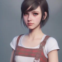 potrait girl look beautiful, eyes like ocean blue, short hair, smile, 8k, rtx, eyebrows like serious, facing left, real, cute, angry expression, tsundere, hyper realistis