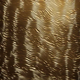 Hyper Realistic Grainy Grungy Metallic-Wave-Patterned-Golden Texture.