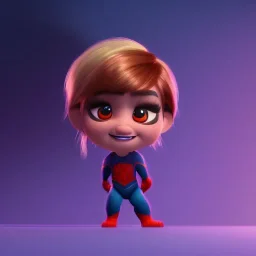 Chibi spiderman, octane rendering, modern Disney style