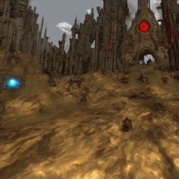 doom, Hexen, unreal tournament, first person shooter, video game sceenshots, doom 2, duke nukem, daggerfall, rtx, 90’s, world of warcraft, scifi, beautiful, colorful, cyberpunk, nagrand, 90’s 3d, pyramid