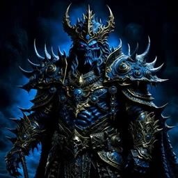 Upscale orkand almost leads to the extinction of doom musk king with chrown, in an accurate revenge scheme,Dramatic, dark and moody, inspired style, with intricate details and a sense of mystery Blue background, 16k