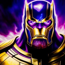 Ultra detailed fullbody Portrait+zoomout in oil on canvas of thanos wearing the infinity gauntlet villain with Armor and helmet ,extremely detailed digital painting, extremely detailed face,crystal clear Big Glowing eyes, mystical colors ,perfectly centered image, perfect composition, rim light, beautiful lighting, 8k, stunning scene, raytracing, anatomically correct, in the style of robert e howard and Ken Kelley and Ohrai Noriyoshi and Simon Bisley and tomzj1