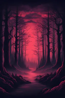 Background for the design of the Stranger series Things are mysterious and dark