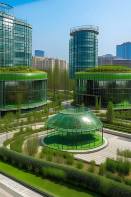 پارک سبز شهری هوشمند که دارای 3 ساختمان یک طبقه با سقف پنج ضلعی شیشه ای که کاربرد که یکی از ساختمان ها برای موسیقی یکی نقاشی و یکی کودکان و این پارک در قسمت شلوغ شهر