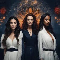 [american gods] three 3 Zorya sisters [Twilight/Evening, Dawn/Morning, Midnight]: Zorya Vechernyaya, Utrennyaya, Polunochnaya (dark magic, danger, stress)