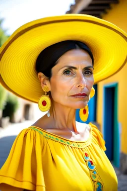 mexican cote d'azur woman yellow mexican