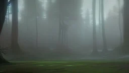 raining in the forest