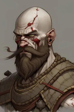 Kratos mit brille in 14.Jahrhundert in ei n krieg