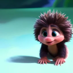 cute humanoid hedgehog on two legs