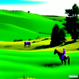 Nebraska 1997 Wild Horse Hill Photo, FNAF Purple guy in the foreground behind a tree.