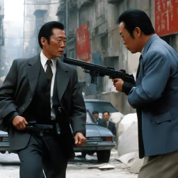 two gun iconic scene by John Woo (A Better Tomorrow, The Killer, Hard-Boiled)