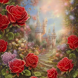 Beautiful alcohol ink, to make comical Vintage Valentines Day card in cream, red and sparkling hearts. Include words Valentine’s Greetings. include a young couple, cupids and glorious garden dreamlike scenery.