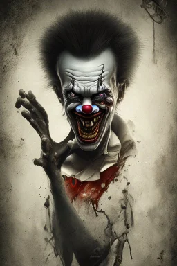 Clown horror iper realistic dark 3d 8k hi quality neo.