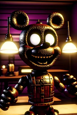 five nights at hi, realistic, 8k --ar 2:3