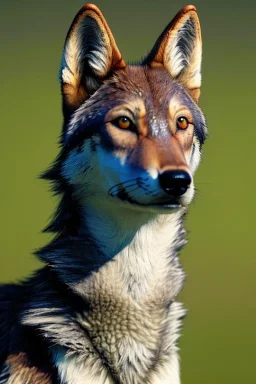 Wolf cookie. Realistic image.