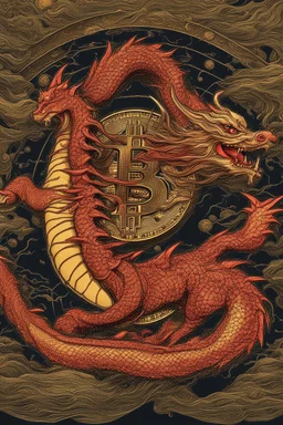 Bitcoin cryptocurrency are flying in the dragon year