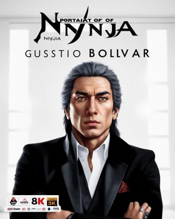 Retrato de Gustavo Bolivar como un Ninja, calidad ultra, hiperdetallado, increíble obra de arte, 8k