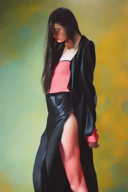 Full body portrait, painting, medium shot lady Nick Dahlen