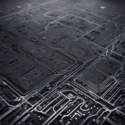 The landscape was a vast network of metal and silicon, resembling a motherboard, with pathways spreading like veins across the system. Electricity surged through these circuits, each serving distinct functions like carrying commands, data, and power, all converging towards central hubs of control. The motherboard pulsed with quiet authority, guiding the flow of information. In the distance, towering structures loomed, representing the heart of the Collective’s control. From here, the Collective'