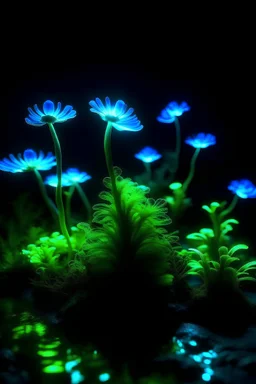Generate bioluminescent plants varying in size and shape