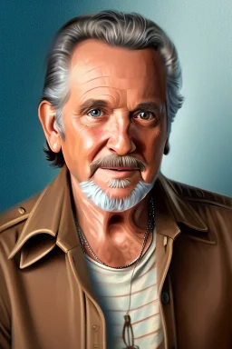 Extremly rich country artist in his 50s portrait